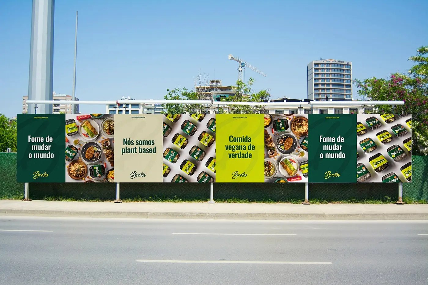 Detail of Packaging Illustrations: "Close-up of the Brotos packaging, highlighting the detailed illustrations of fresh vegetables and salad leaves, a true representation of the brand's fresh and vibrant offerings.