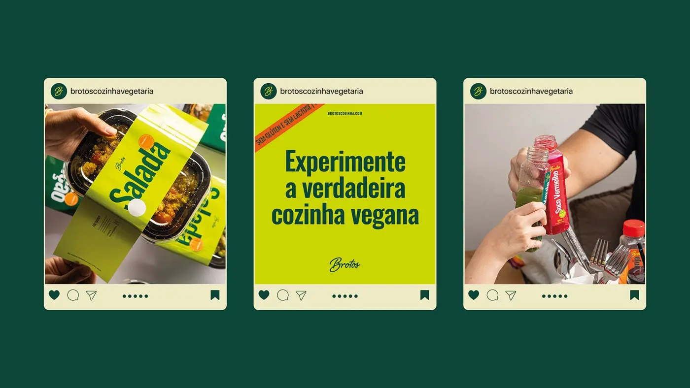 Detail of Packaging Illustrations: "Close-up of the Brotos packaging, highlighting the detailed illustrations of fresh vegetables and salad leaves, a true representation of the brand's fresh and vibrant offerings.
