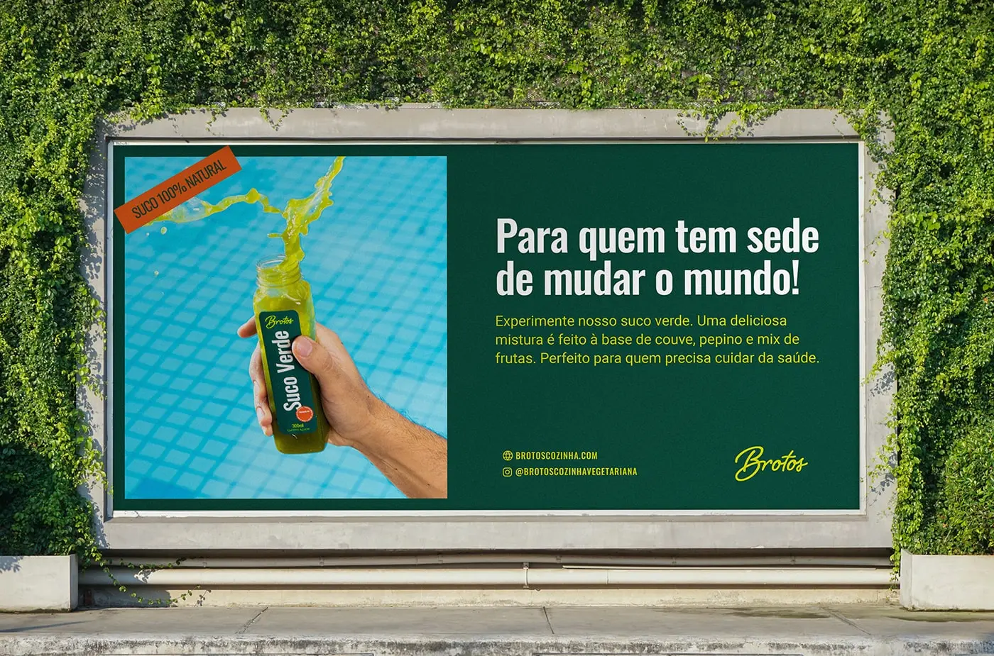 Detail of Packaging Illustrations: "Close-up of the Brotos packaging, highlighting the detailed illustrations of fresh vegetables and salad leaves, a true representation of the brand's fresh and vibrant offerings.
